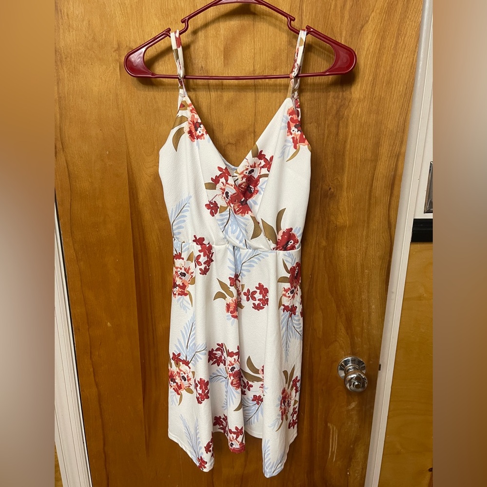 Flowered mini dress